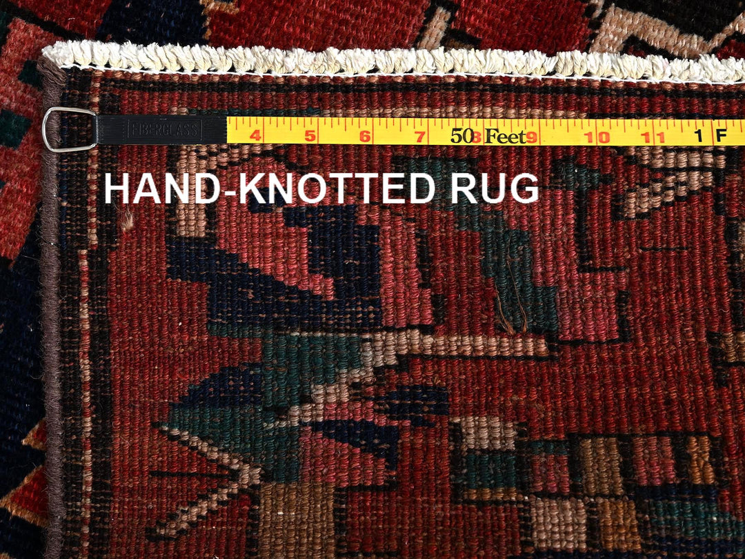 2'5" x 9'3" Vintage Hand Knotted Red Wool Runner Oriental Rug - MOA1022169