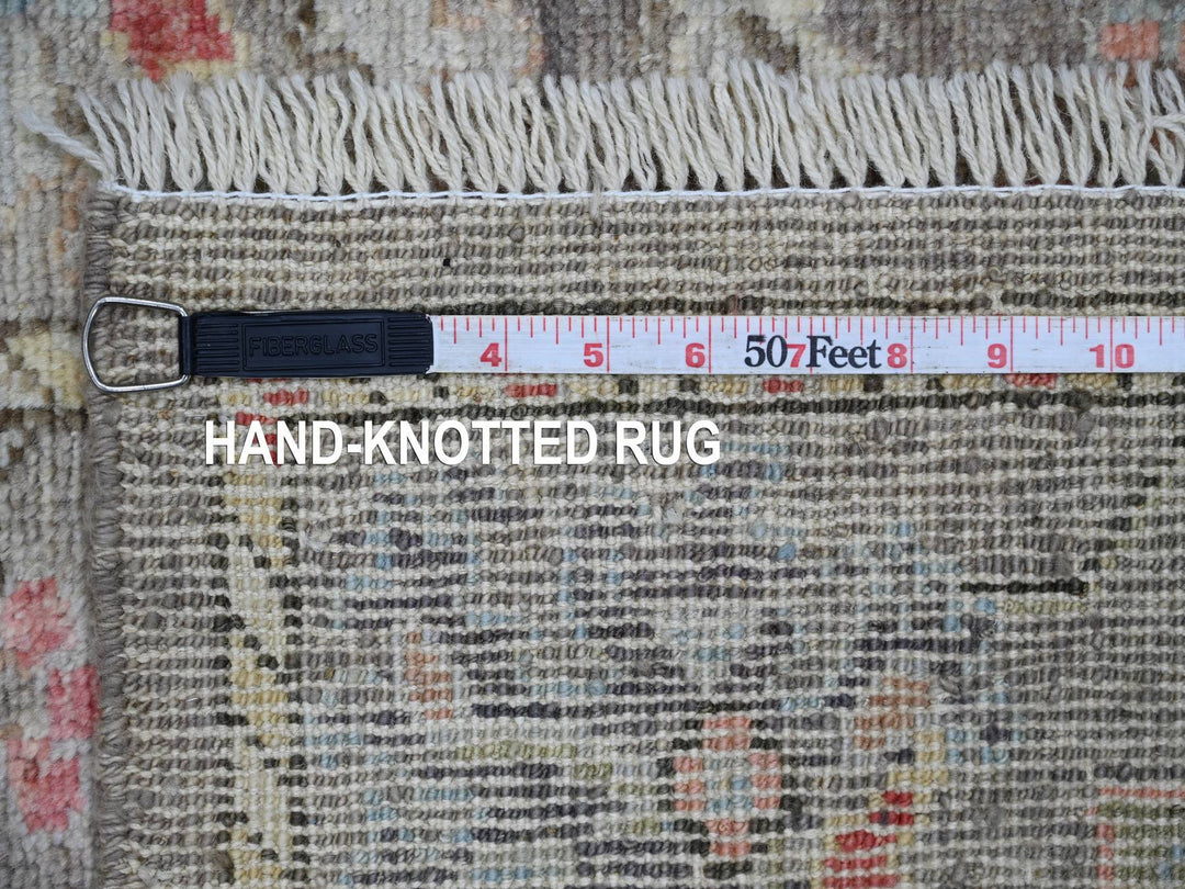 2'7" x 11'6" New Hand Knotted Brown Wool Runner Oriental Rug - MOA10221701