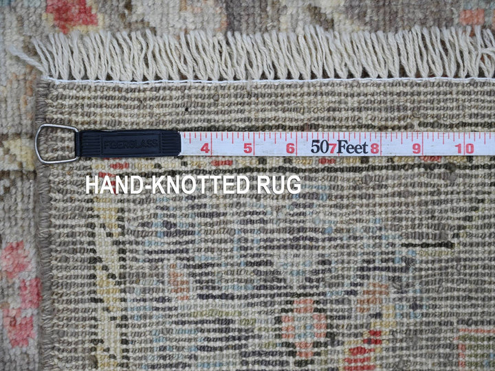 2'7" x 11'6" New Hand Knotted Brown Wool Runner Oriental Rug - MOA10221701