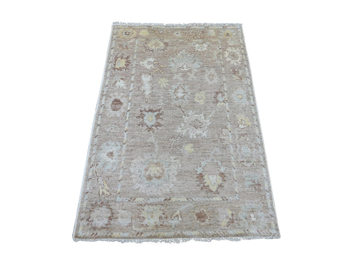 3'3" x 4'10" New Hand Knotted Brown Wool Rectangle Oriental Rug - MOA10221702