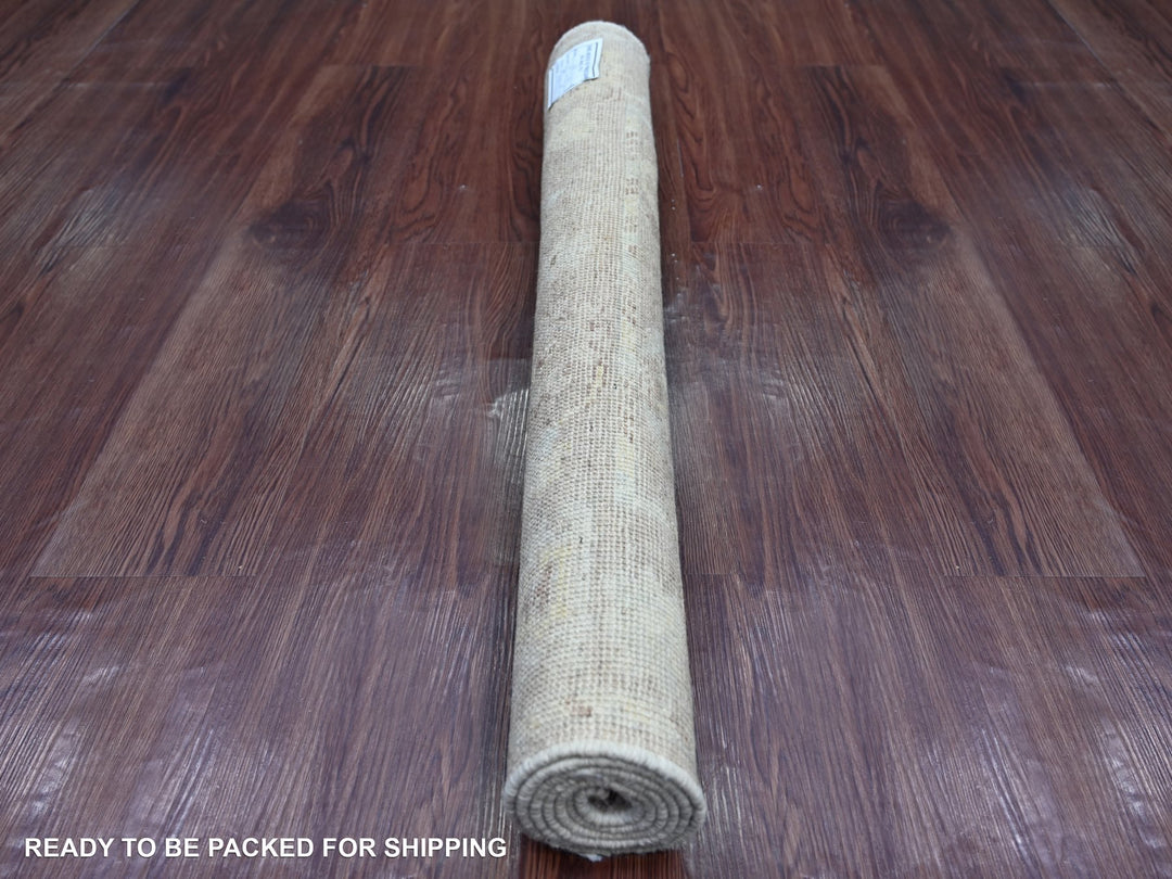 3'3" x 4'10" New Hand Knotted Brown Wool Rectangle Oriental Rug - MOA10221702