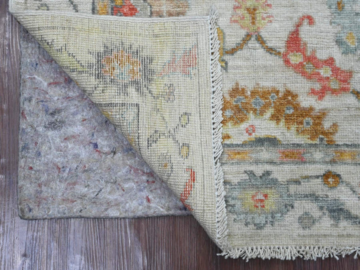 3'1" x 4'10" New Hand Knotted Ivory Wool Rectangle Oriental Rug - MOA10221703