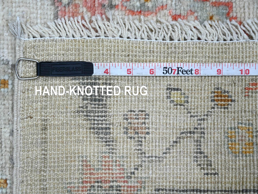 3'1" x 4'10" New Hand Knotted Ivory Wool Rectangle Oriental Rug - MOA10221703