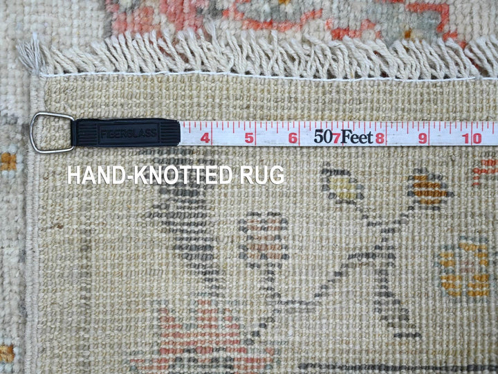 3'1" x 4'10" New Hand Knotted Ivory Wool Rectangle Oriental Rug - MOA10221703