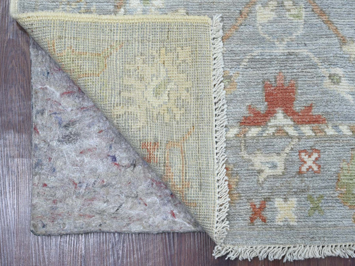 3'0" x 5'11" New Hand Knotted Grey Wool Runner Oriental Rug - MOA10221704