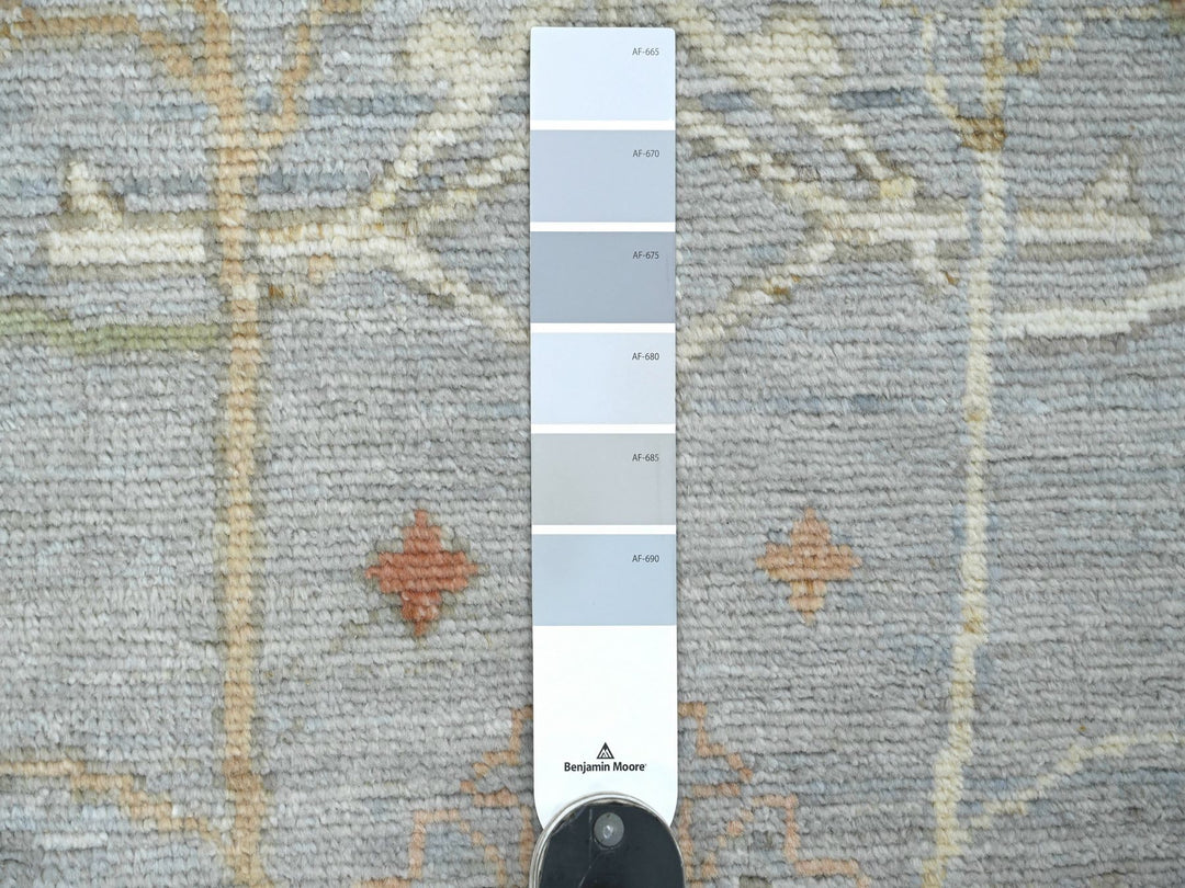 3'0" x 5'11" New Hand Knotted Grey Wool Runner Oriental Rug - MOA10221704