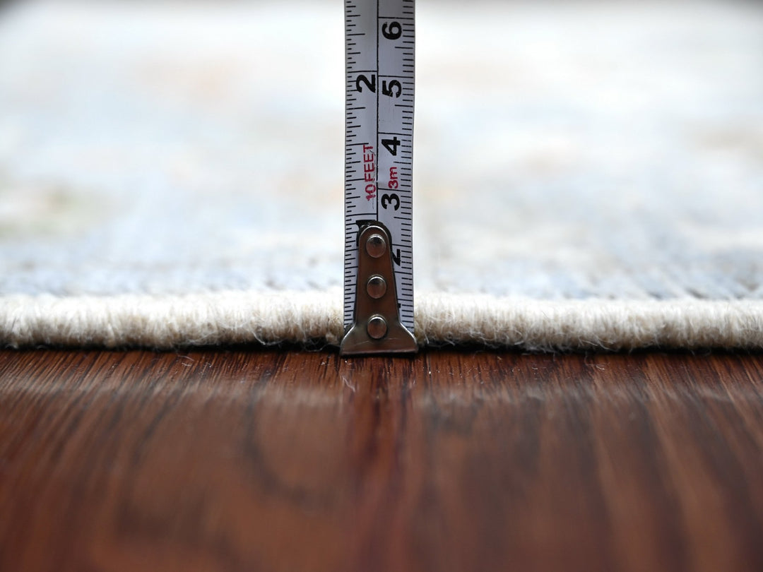 3'0" x 5'11" New Hand Knotted Grey Wool Runner Oriental Rug - MOA10221704