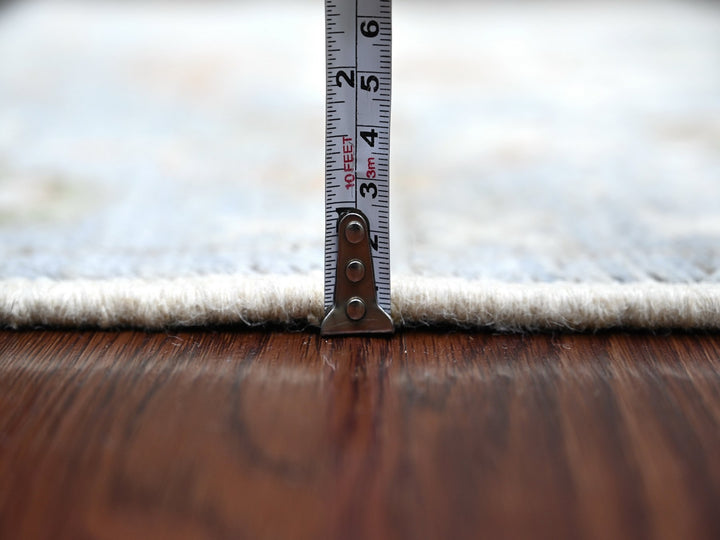 3'0" x 5'11" New Hand Knotted Grey Wool Runner Oriental Rug - MOA10221704