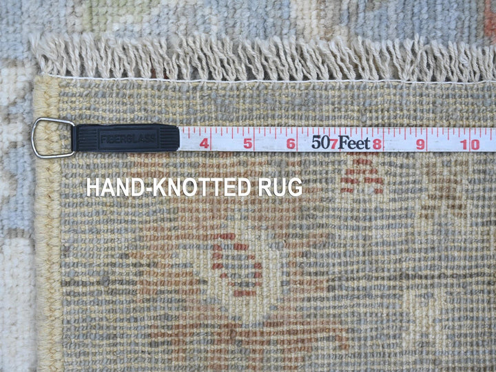 3'0" x 5'11" New Hand Knotted Grey Wool Runner Oriental Rug - MOA10221704