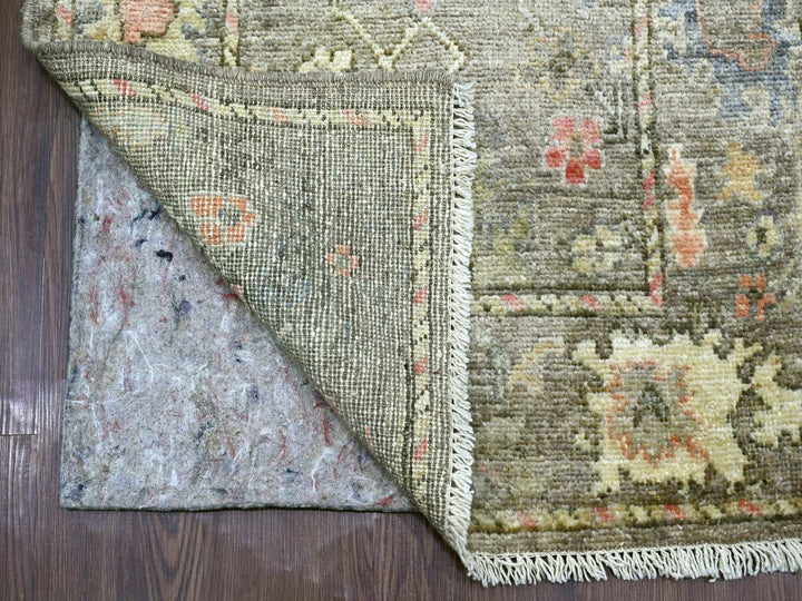 2'6" x 15'8" New Hand Knotted Brown Wool Runner Oriental Rug - MOA10221705