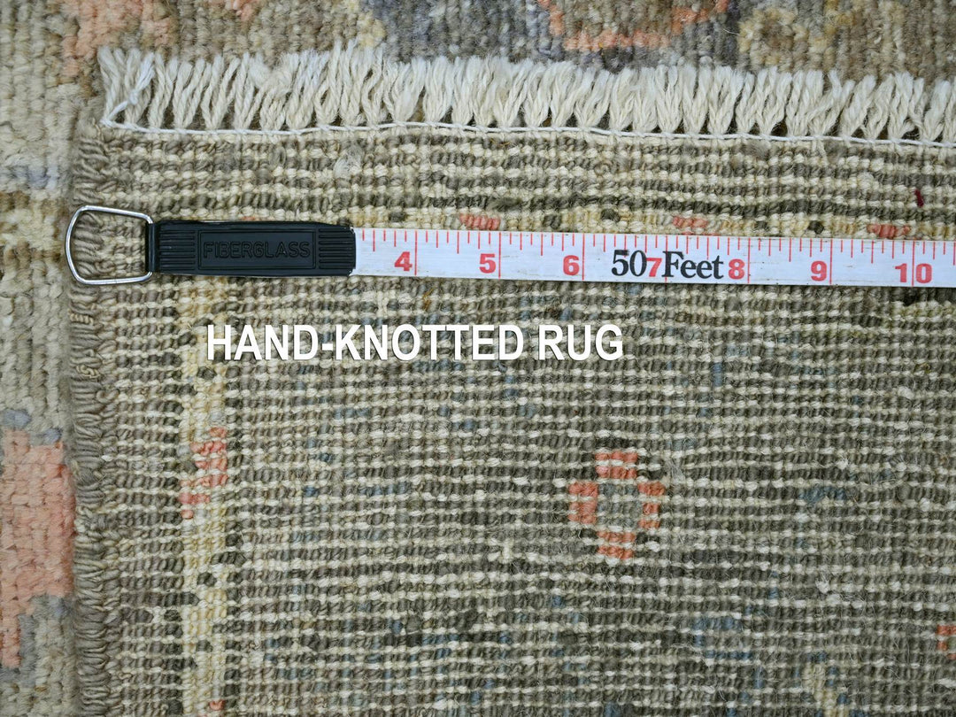2'6" x 15'8" New Hand Knotted Brown Wool Runner Oriental Rug - MOA10221705