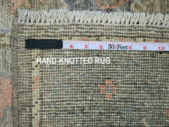 2'6" x 15'8" New Hand Knotted Brown Wool Runner Oriental Rug - MOA10221705