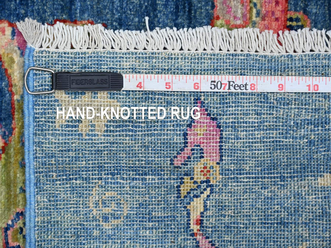 2'5" x 6'3" New Hand Knotted Blue Wool Runner Oriental Rug - MOA10221708