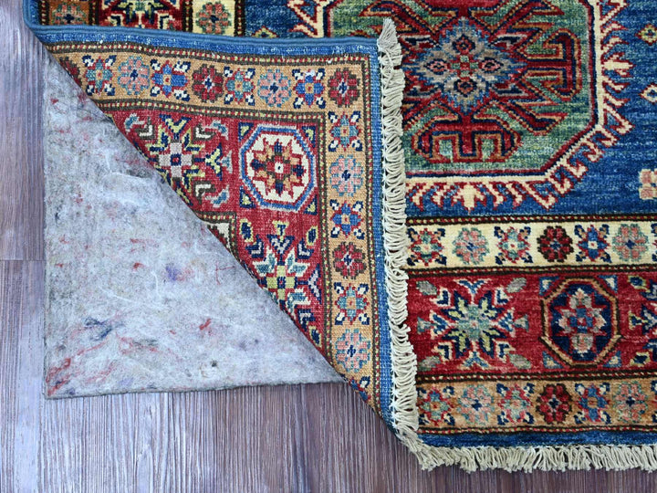 2'10" x 3'11" New Hand Knotted Blue Wool Rectangle Oriental Rug - MOA10221715