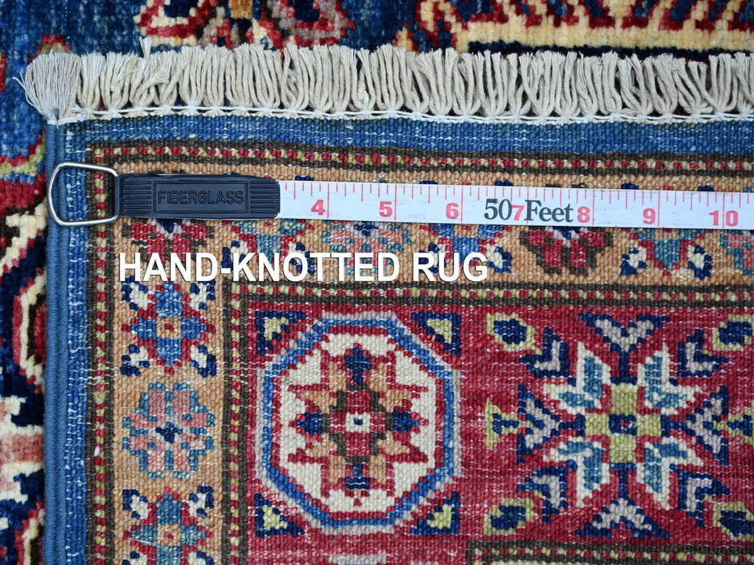 2'10" x 3'11" New Hand Knotted Blue Wool Rectangle Oriental Rug - MOA10221715