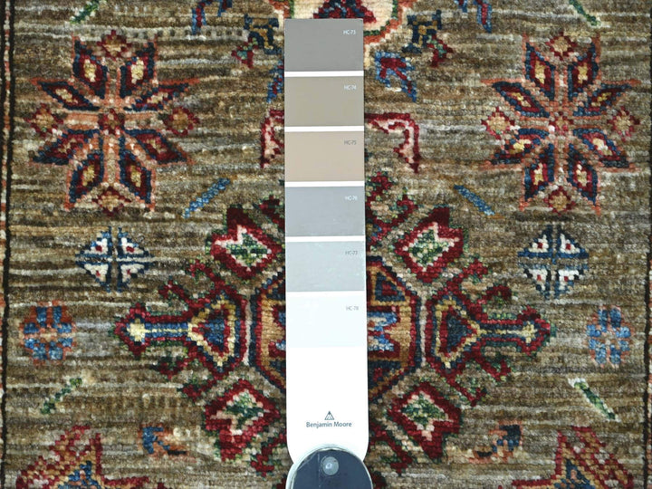 2'7" x 4'1" New Hand Knotted Grey Wool Rectangle Oriental Rug - MOA10221717