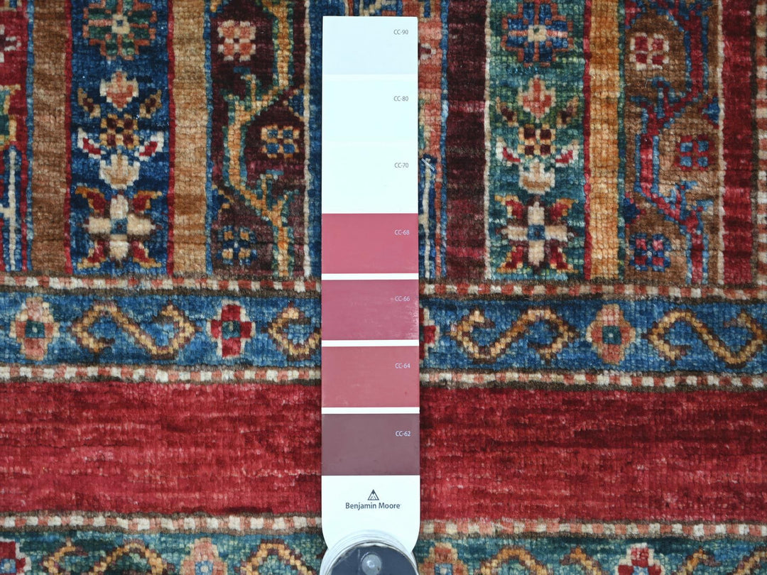 2'9" x 3'10" New Hand Knotted Red Wool Rectangle Oriental Rug - MOA10221718