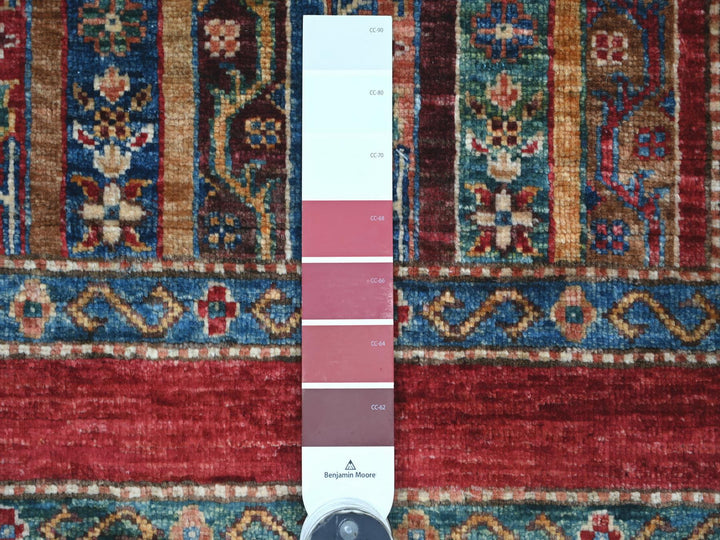2'9" x 3'10" New Hand Knotted Red Wool Rectangle Oriental Rug - MOA10221718