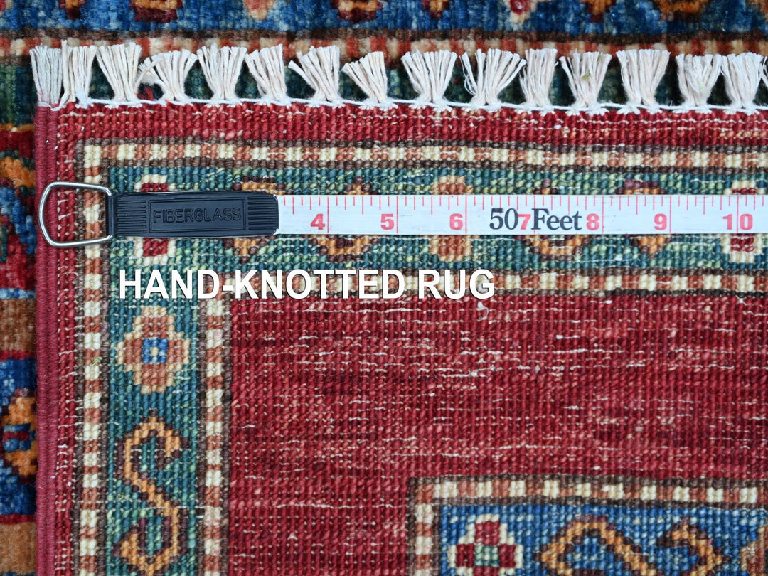 2'9" x 3'10" New Hand Knotted Red Wool Rectangle Oriental Rug - MOA10221718