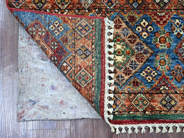 3'3" x 5'6" New Hand Knotted Multicolored Wool Rectangle Oriental Rug - MOA10221719