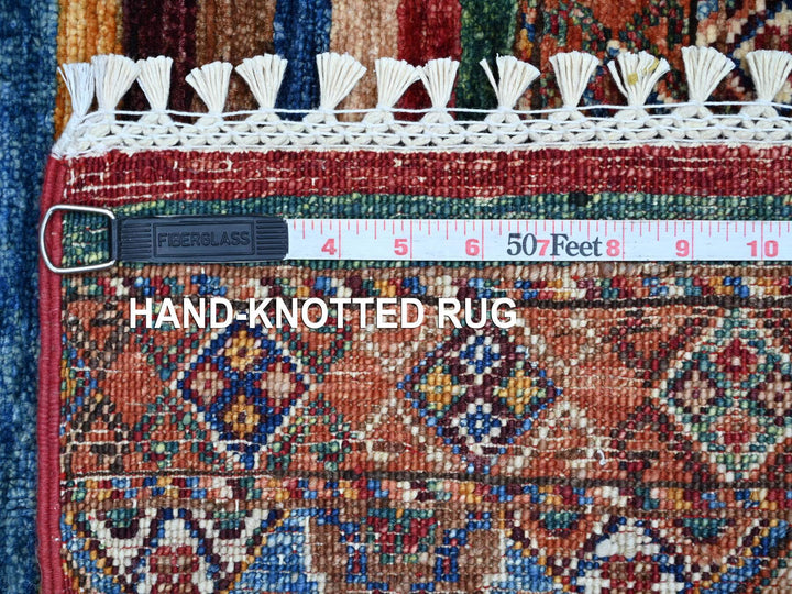 3'3" x 5'6" New Hand Knotted Multicolored Wool Rectangle Oriental Rug - MOA10221719