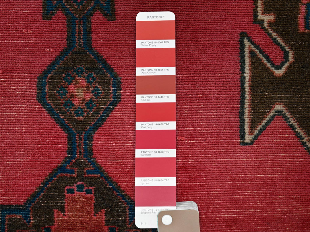 3'1" x 7'11" Vintage Hand Knotted Pink Wool Runner Oriental Rug - MOA1022171