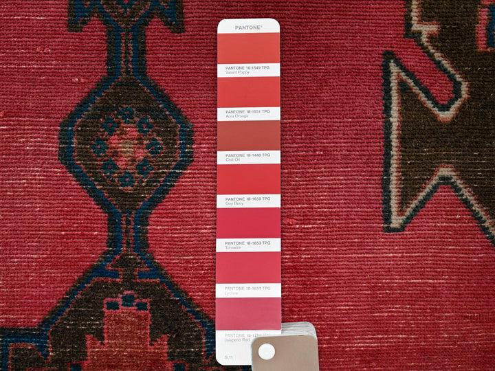 3'1" x 7'11" Vintage Hand Knotted Pink Wool Runner Oriental Rug - MOA1022171