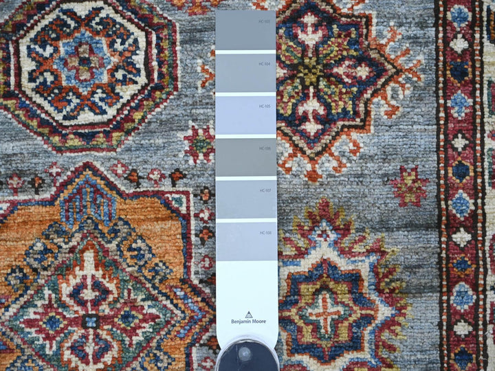 3'3" x 4'11" New Hand Knotted Grey Wool Rectangle Oriental Rug - MOA10221720