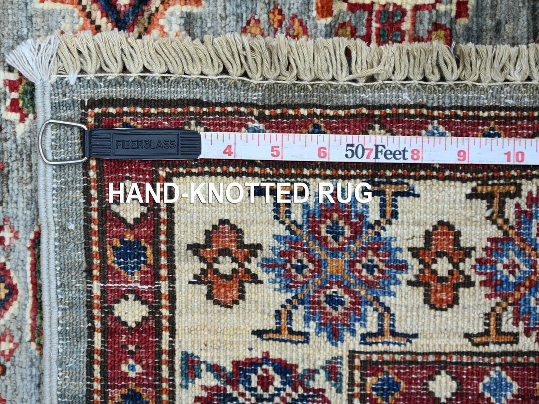 3'3" x 4'11" New Hand Knotted Grey Wool Rectangle Oriental Rug - MOA10221720