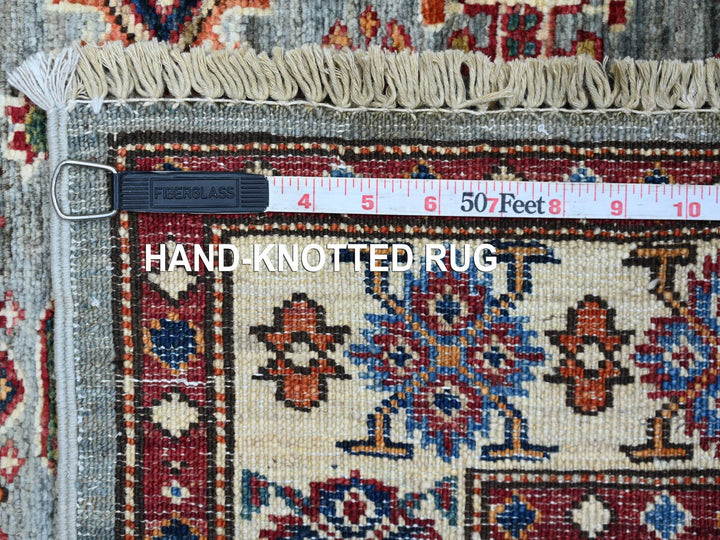 3'3" x 4'11" New Hand Knotted Grey Wool Rectangle Oriental Rug - MOA10221720