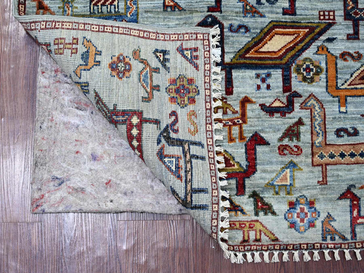3'3" x 4'9" New Hand Knotted Grey Wool Rectangle Oriental Rug - MOA10221721