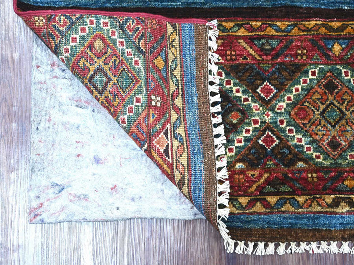3'0" x 4'0" New Hand Knotted Multicolored Wool Rectangle Oriental Rug - MOA10221722
