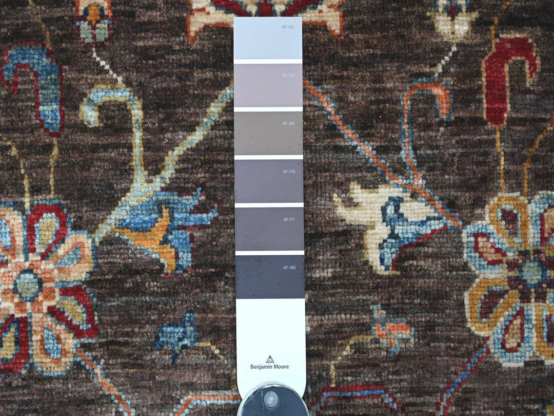 2'9" x 3'10" New Hand Knotted Brown Wool Rectangle Oriental Rug - MOA10221723
