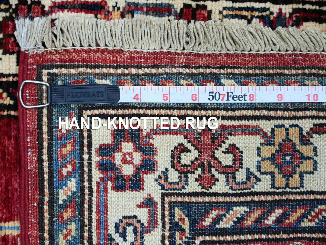 2'1" x 2'11" New Hand Knotted Red Wool Rectangle Oriental Rug - MOA10221732