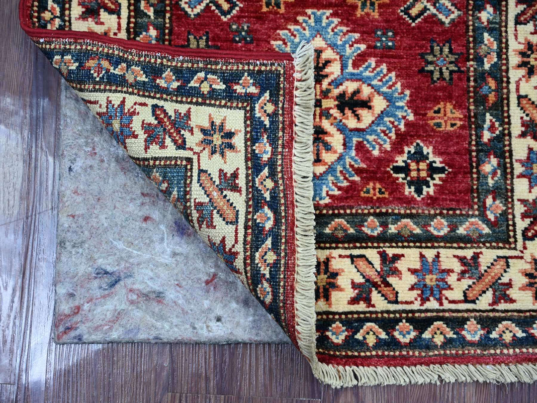 2'0" x 3'0" New Hand Knotted Red Wool Rectangle Oriental Rug - MOA10221734