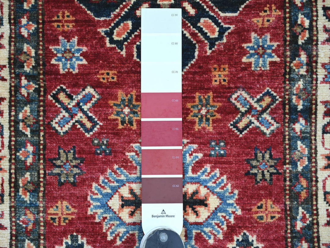 2'0" x 3'0" New Hand Knotted Red Wool Rectangle Oriental Rug - MOA10221734