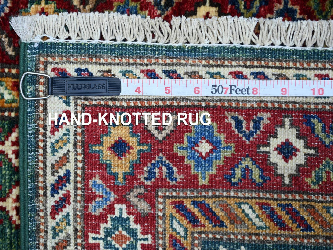 2'0" x 5'11" New Hand Knotted Green Wool Runner Oriental Rug - MOA10221735