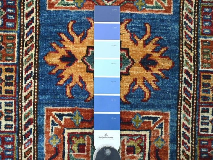 2'0" x 6'2" New Hand Knotted Blue Wool Runner Oriental Rug - MOA10221737