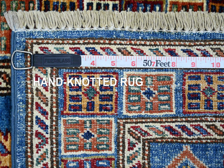 2'0" x 6'2" New Hand Knotted Blue Wool Runner Oriental Rug - MOA10221737