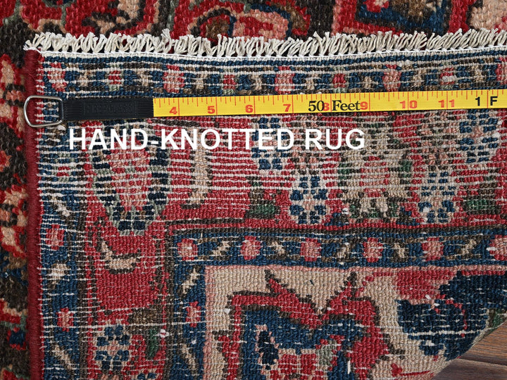 2'6" x 8'9" Vintage Hand Knotted Brown Wool Runner Oriental Rug - MOA1022173