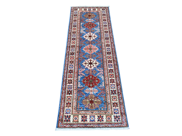 2'0" x 6'0" New Hand Knotted Blue Wool Runner Oriental Rug - MOA10221740