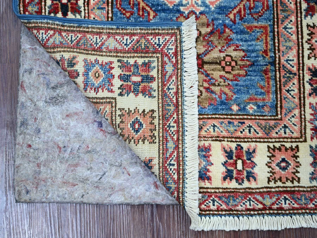 2'0" x 6'0" New Hand Knotted Blue Wool Runner Oriental Rug - MOA10221740