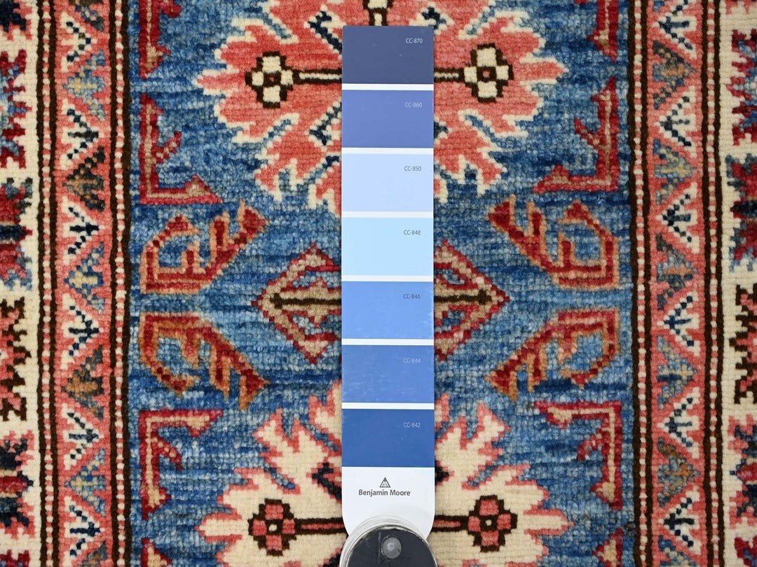 2'0" x 6'0" New Hand Knotted Blue Wool Runner Oriental Rug - MOA10221740