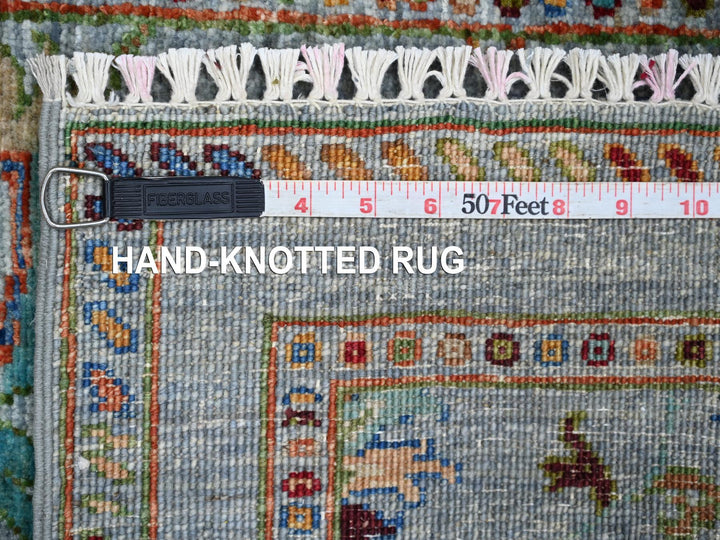 2'6" x 6'3" New Hand Knotted Blue Wool Runner Oriental Rug - MOA10221743