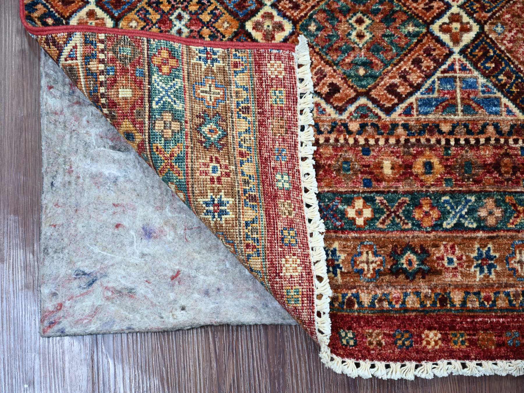 2'10" x 8'0" New Hand Knotted Red Wool Runner Oriental Rug - MOA10221744