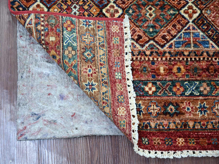 2'10" x 8'0" New Hand Knotted Red Wool Runner Oriental Rug - MOA10221744