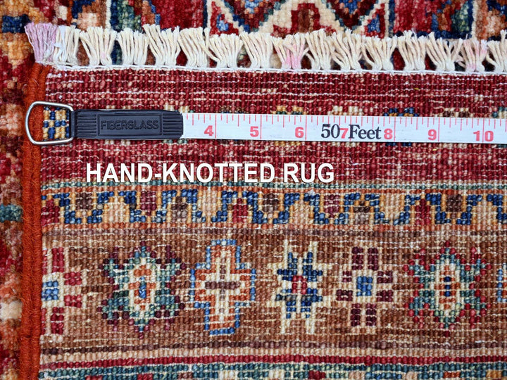 2'10" x 8'0" New Hand Knotted Red Wool Runner Oriental Rug - MOA10221744