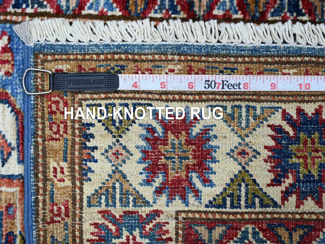 2'6" x 6'8" New Hand Knotted Blue Wool Runner Oriental Rug - MOA10221745