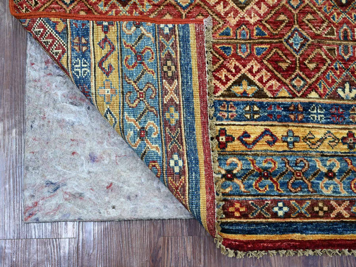2'10" x 8'1" New Hand Knotted Red Wool Runner Oriental Rug - MOA10221746