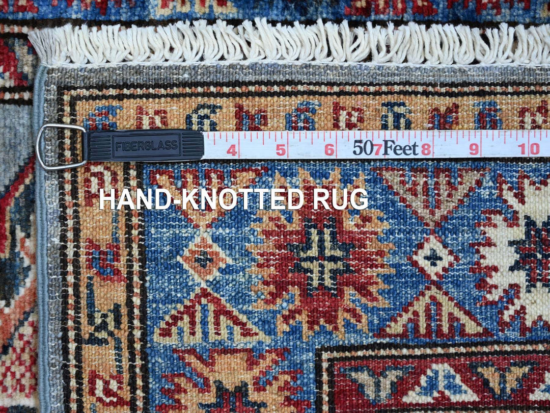 2'5" x 6'6" New Hand Knotted Grey Wool Runner Oriental Rug - MOA10221747